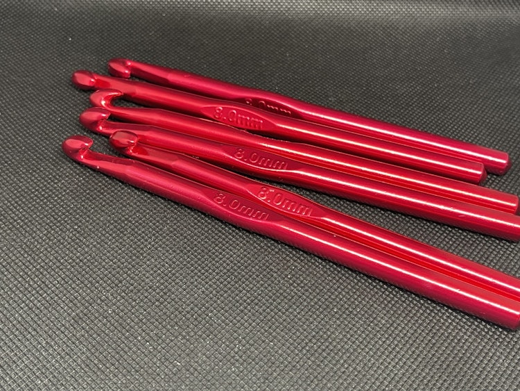 Aluminium, röd - 8,0mm