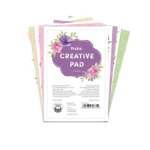 P13 Mini creative pad - Blommor (10x15cm)