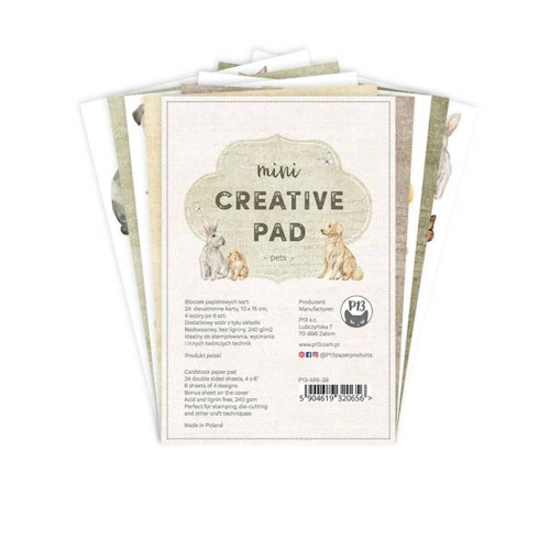 P13 Mini creative pad - Husdjur (10x15cm)