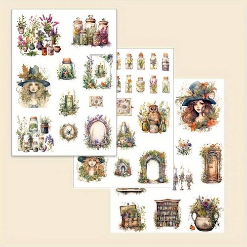 Klistermärken - 3 ark med 40 st magic-stickers