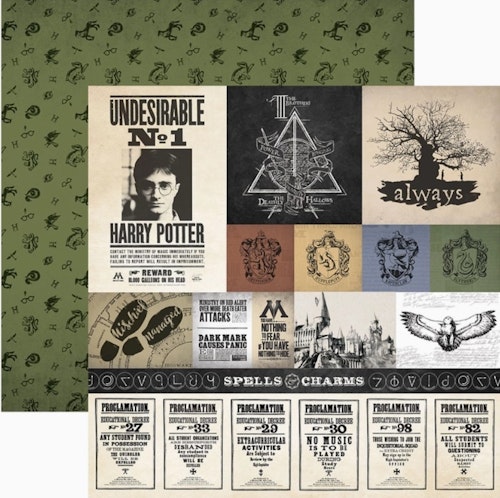Harry Potter - Papper 12x12 - Parchment tags