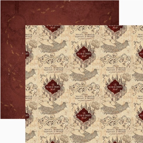 Harry Potter - Papper 12x12 - Marauders map