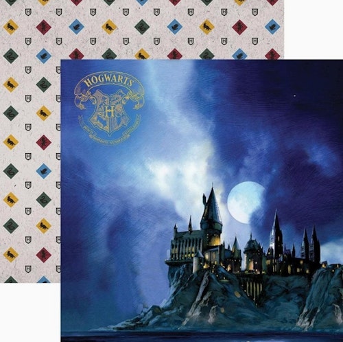 Harry Potter - Papper 12x12 - Hogwarts at night