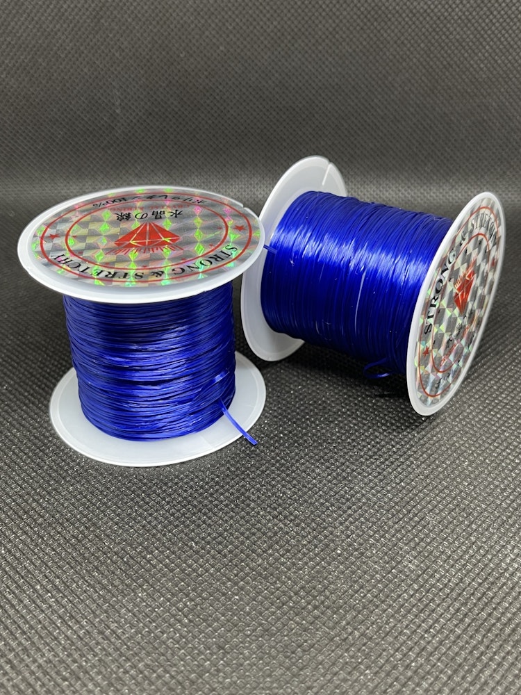 Elastisk tråd, mörkblå - 0,8mm x 10m