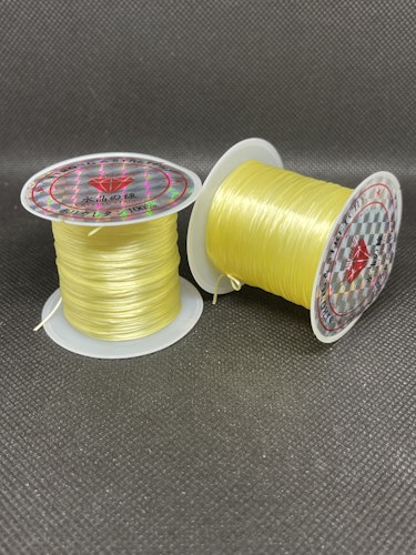 Elastisk tråd, ljusgul - 0,8mm x 10m