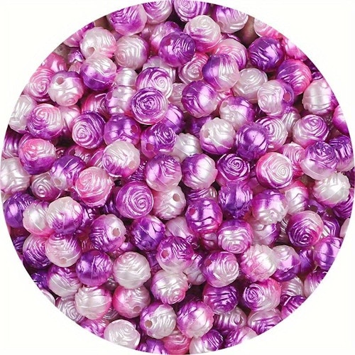 Rosenpärla, 8mm, gradient rosa/lila - 50st
