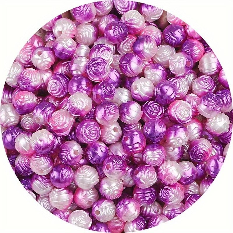 Rosenpärla, 8mm, gradient rosa/lila - 50st