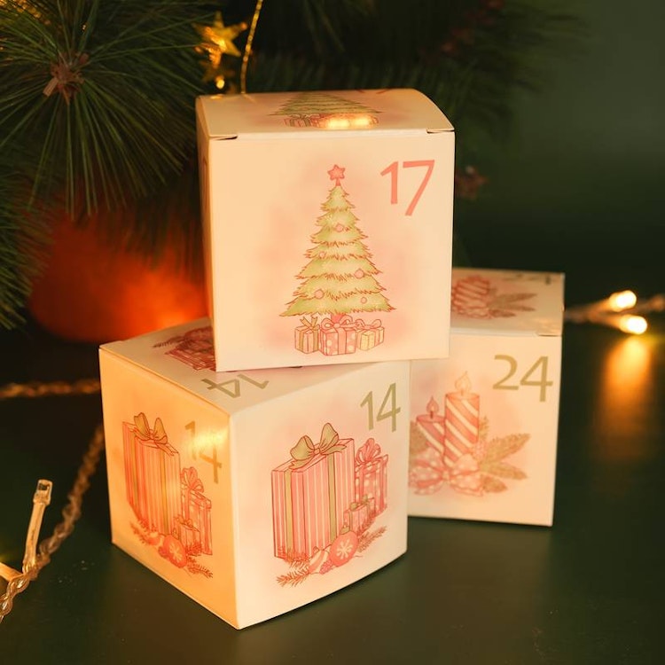 Julkalender, värd minst 800kr - rosa