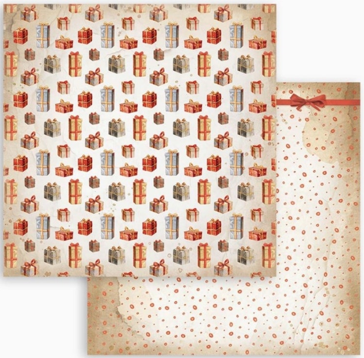 Stamperia - 12x12 Paper pad - Gear up for christmas - SBBL157