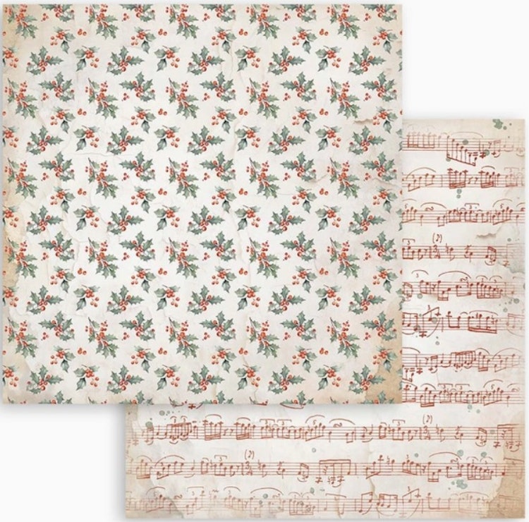 Stamperia - 12x12 Paper pad - Gear up for christmas - SBBL157