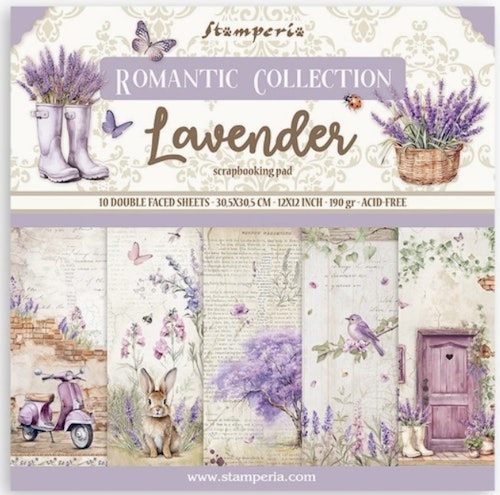 Stamperia - 12x12 Paper pad - Lavendel - SBBL155