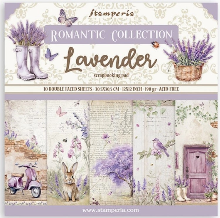 Stamperia - 12x12 Paper pad - Lavendel - SBBL155