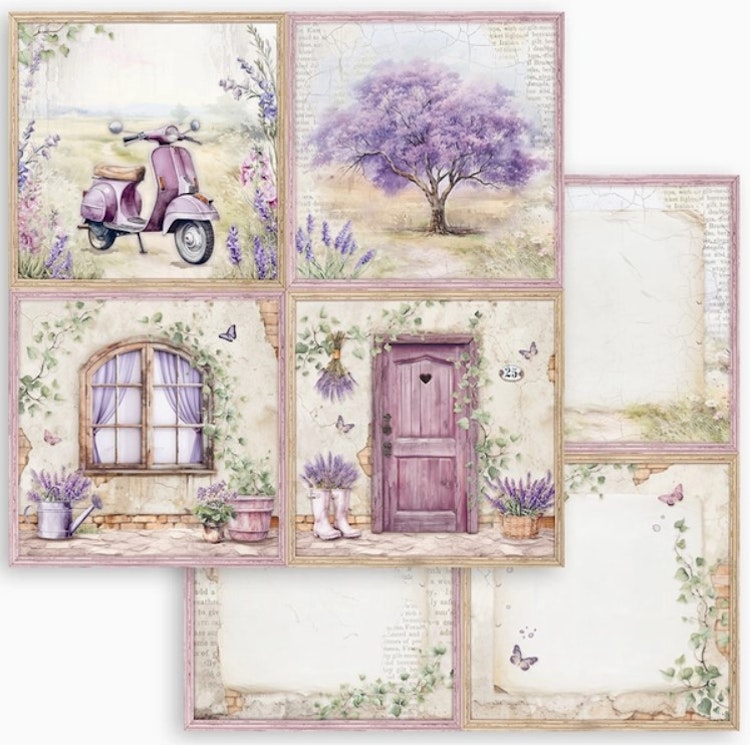 Stamperia - 12x12 Paper pad - Lavendel - SBBL155