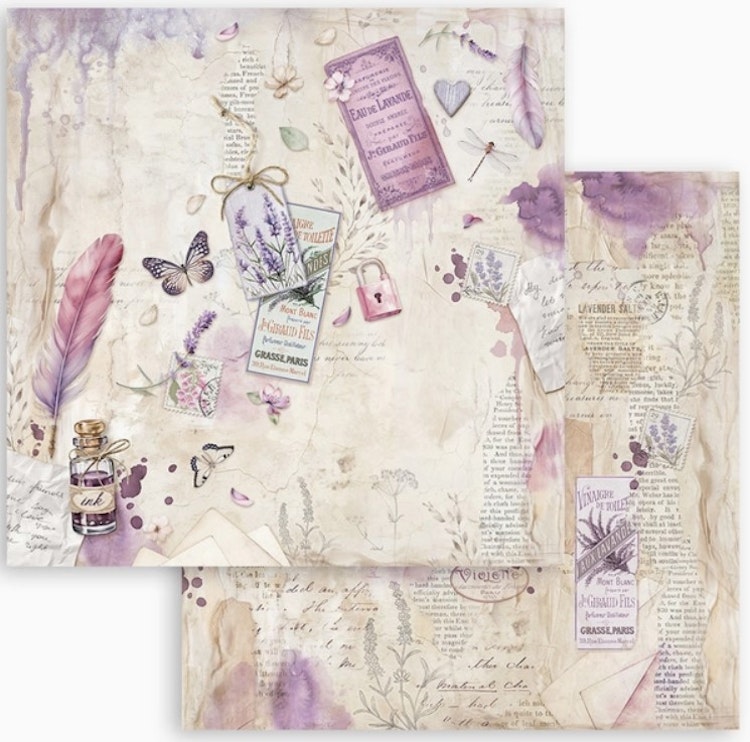 Stamperia - 12x12 Paper pad - Lavendel - SBBL155