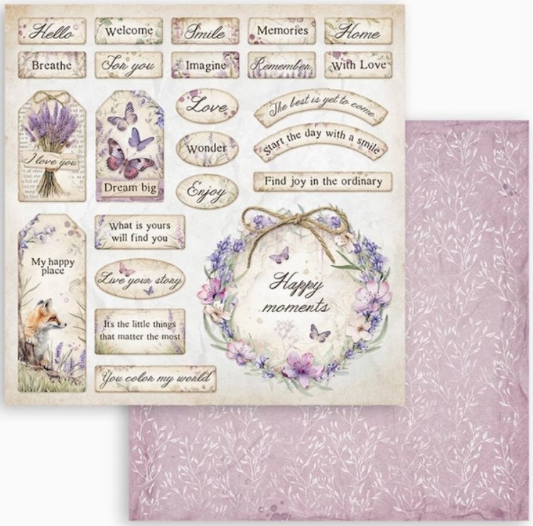 Stamperia - 12x12 Paper pad - Lavendel - SBBL155