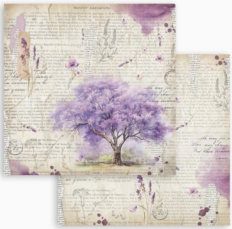 Stamperia - 12x12 Paper pad - Lavendel - SBBL155