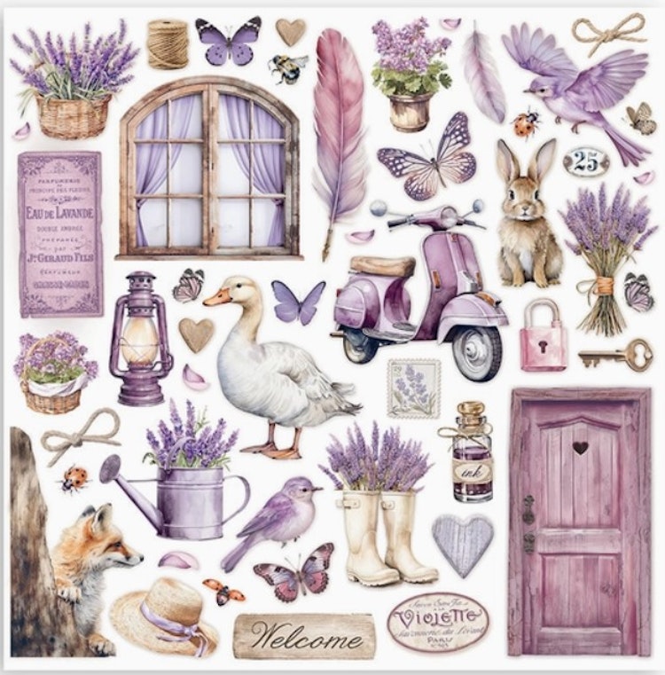 Stamperia - 12x12 Paper pad - Lavendel - SBBL155