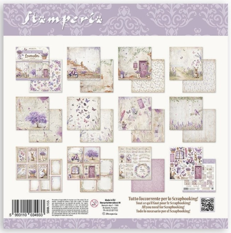 Stamperia - 12x12 Paper pad - Lavendel - SBBL155