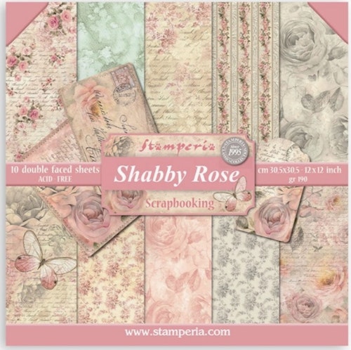 Stamperia - 12x12 Paper pad - Shabby rose - SBBL12
