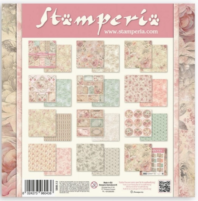 Stamperia - 12x12 Paper pad - Shabby rose - SBBL12