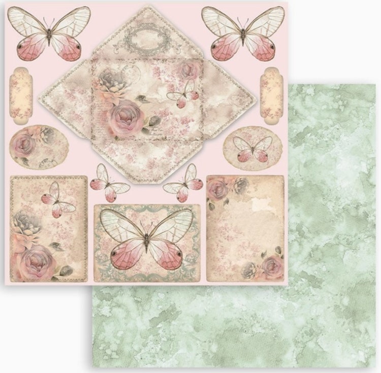 Stamperia - 12x12 Paper pad - Shabby rose - SBBL12