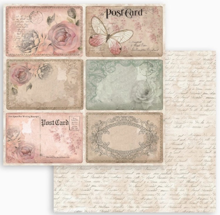 Stamperia - 12x12 Paper pad - Shabby rose - SBBL12