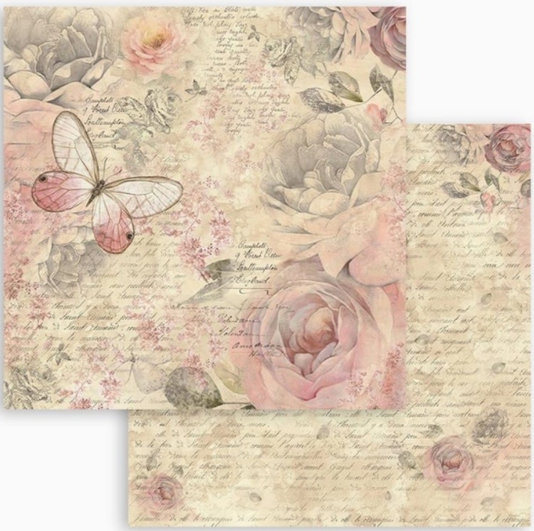 Stamperia - 12x12 Paper pad - Shabby rose - SBBL12