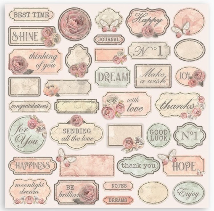Stamperia - 12x12 Paper pad - Shabby rose - SBBL12