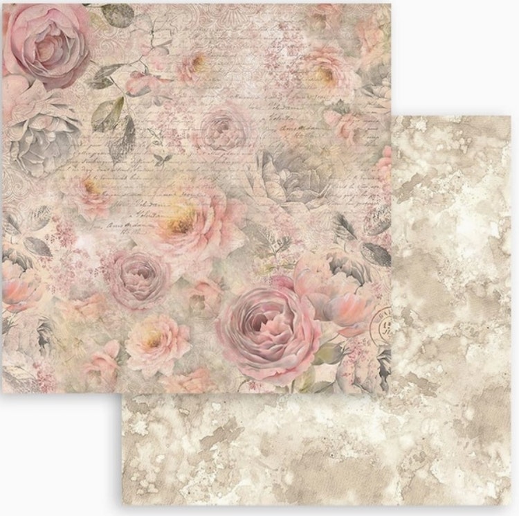 Stamperia - 12x12 Paper pad - Shabby rose - SBBL12