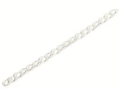 Förlängningskedja, 5cm, silver - 25st