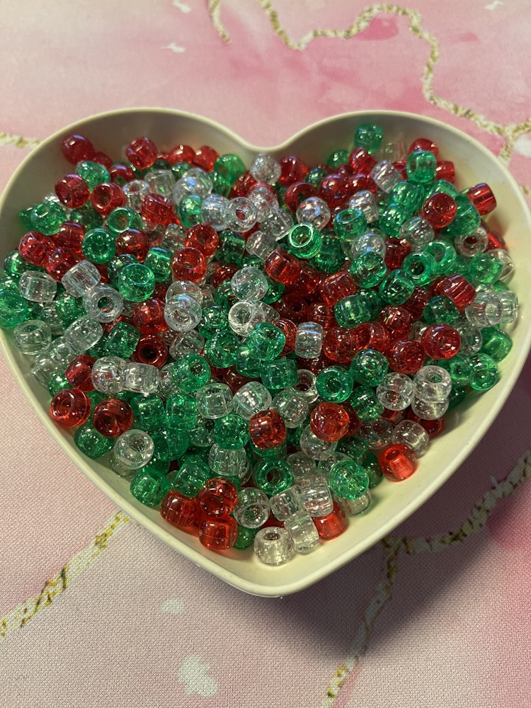 Julmix med stora hål, 9x6mm - 50st
