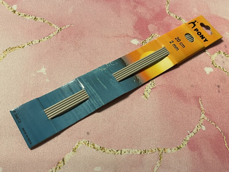 Strumpstickor, 20cm - 2mm