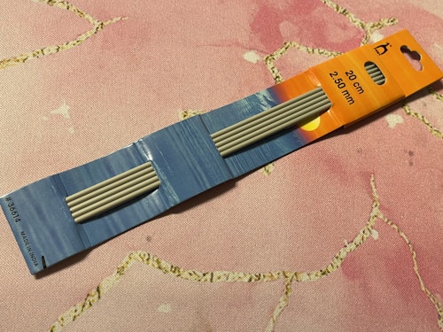Strumpstickor, 20cm - 2,5mm