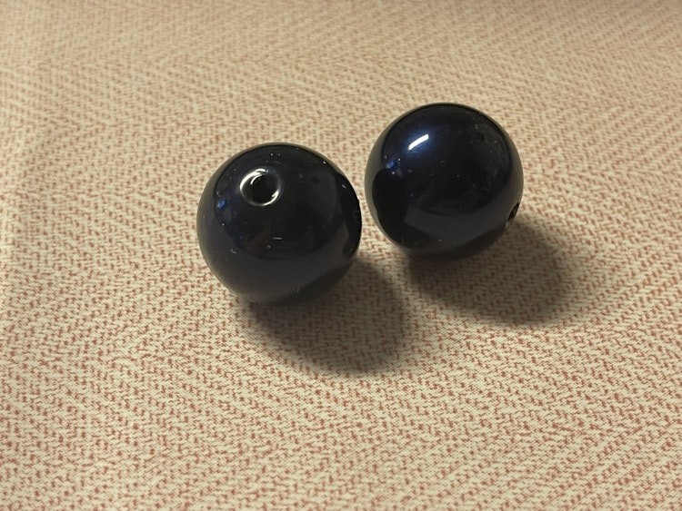 Matt glans, svart-blå - 20mm