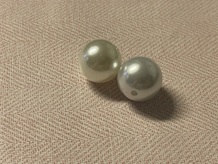Matt glans, vit/beige - 20mm