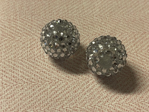 Rhinestone, silver - 20mm