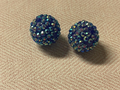 Rhinestone, blå - 20mm