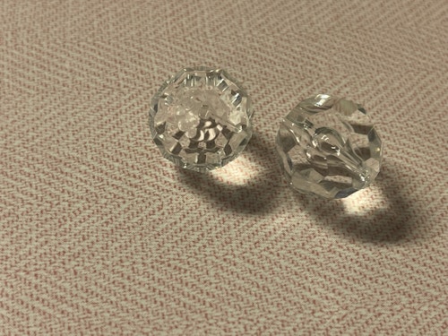 Facetterad, transparent - 20mm