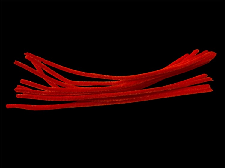 Piprensare, röd, 30cm x 6mm - 10st