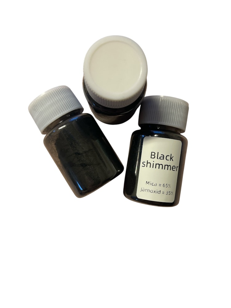 Mica-pulver, black shimmer - 20ml