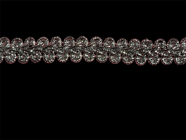 Sidenband, silver - 2,5m x 1cm