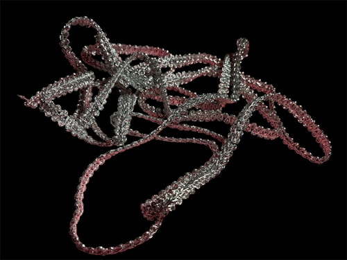 Sidenband, silver - 2,5m x 1cm