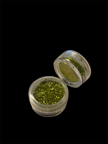 Glitter i burk - Grön-gul