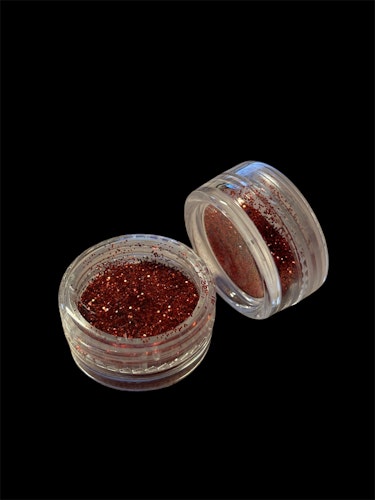 Glitter i burk - Röd