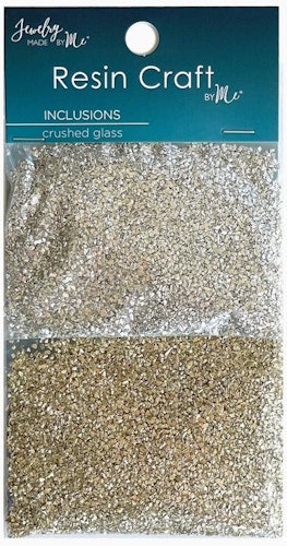 Krossad glas i guld/silver