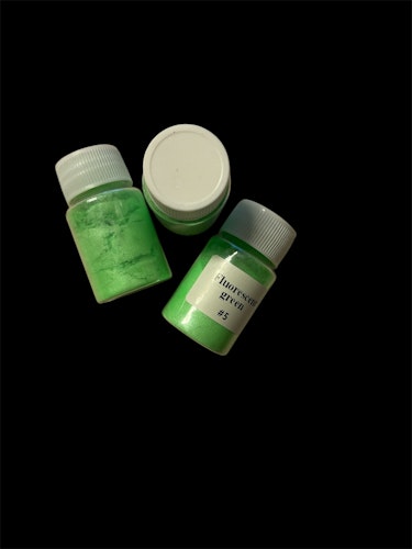 Mica-pulver, Fluorescent green - 20ml