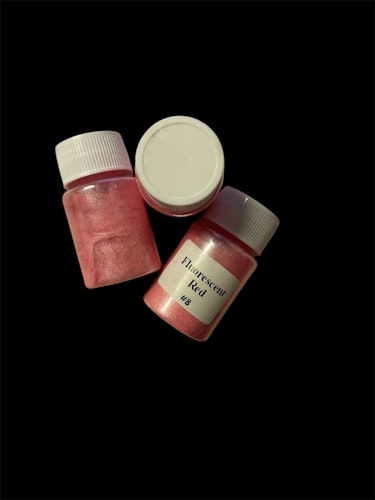 Mica-pulver, Fluorescent red - 20ml