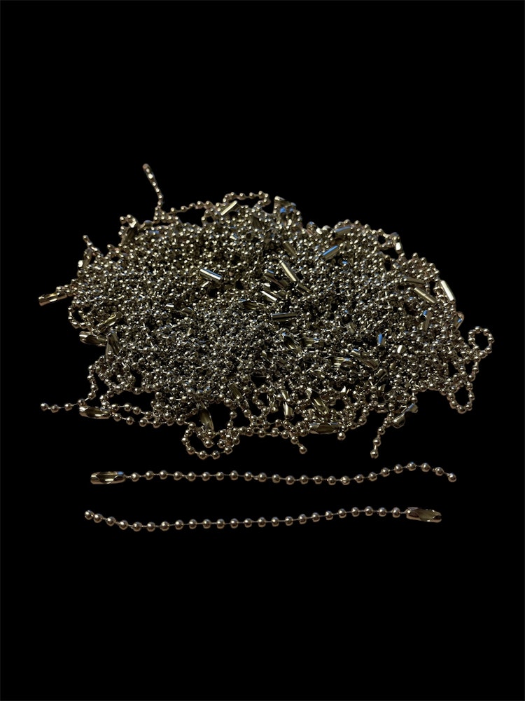Metall-pärlkedja, 10cm - 10st
