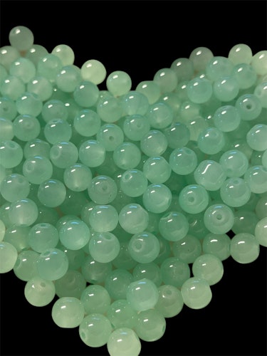 Glas, agatpärla, 8mm, turkos - 50st