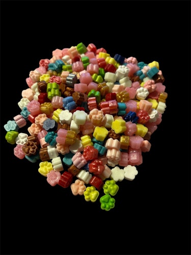 Tassformade vaxpärlor, mix - 50st